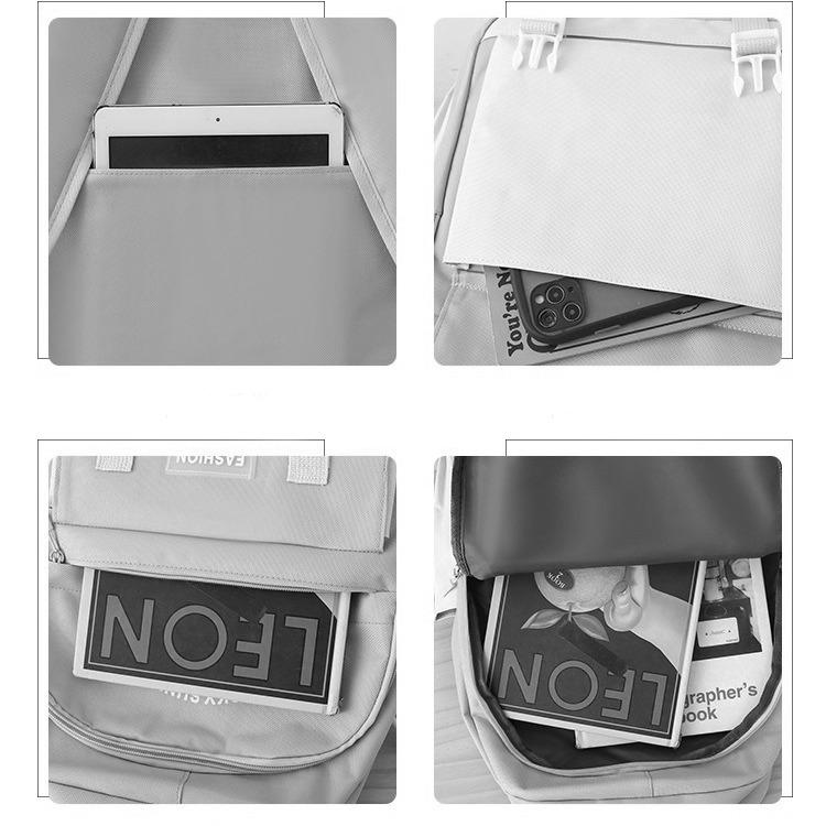 Рюкзак школьный LUCKY SUNDAY 5в1 подростковый для девочки 5-11 класс сумка-шоппер/клатч/пенал Фиолетовый (28110603) - фото 2 Рюкзак школьный LUCKY SUNDAY 5в1 подростковый для девочки 5-11 класс сумка-шоппер/клатч/пенал Фиолетовый (28110603) - фото 2