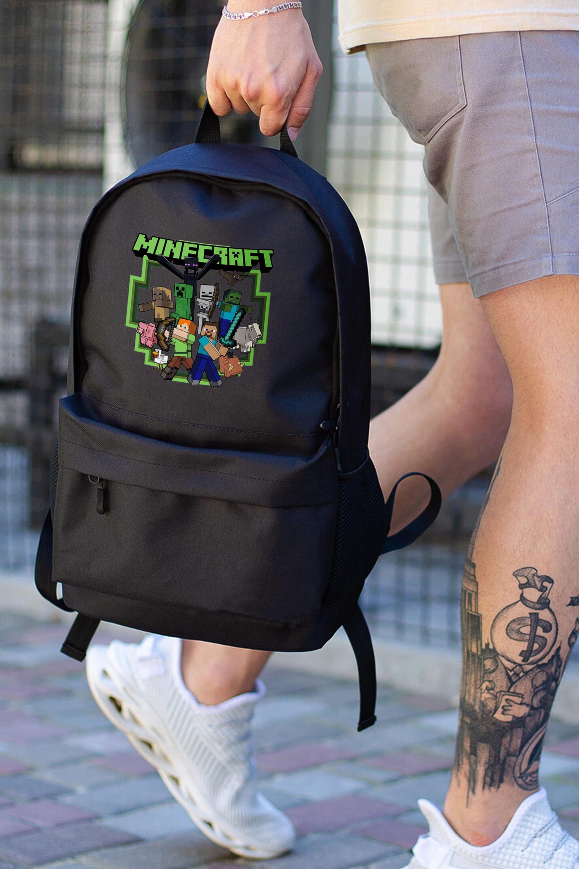 Рюкзак повседневный Without с принтом Майнкрафт Black (8055288)