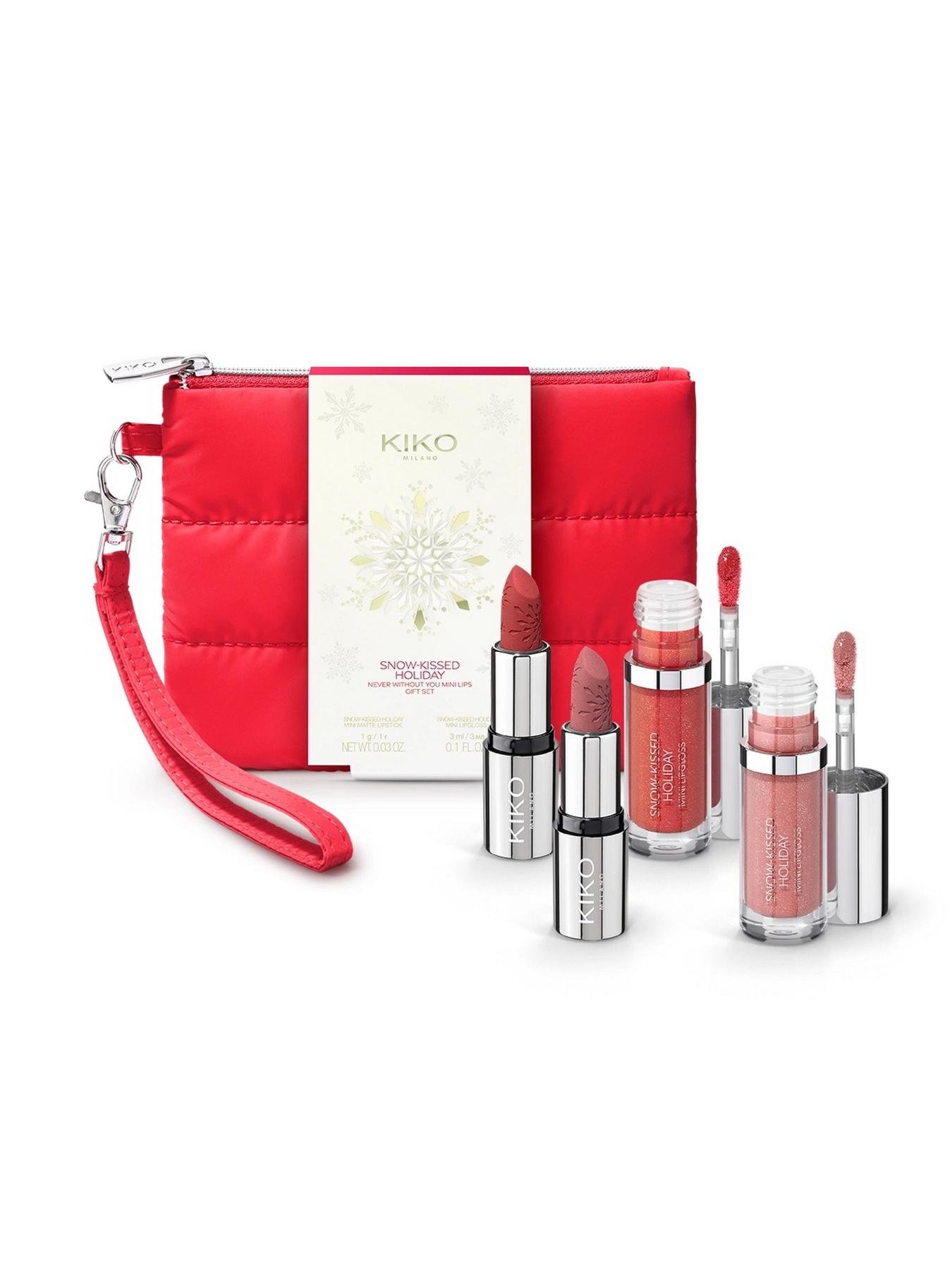 Подарунковий набір косметики для губ Kiko Milano Snow-Kissed Holiday Never Without You mini lips gift set 4 од. (30476986)
