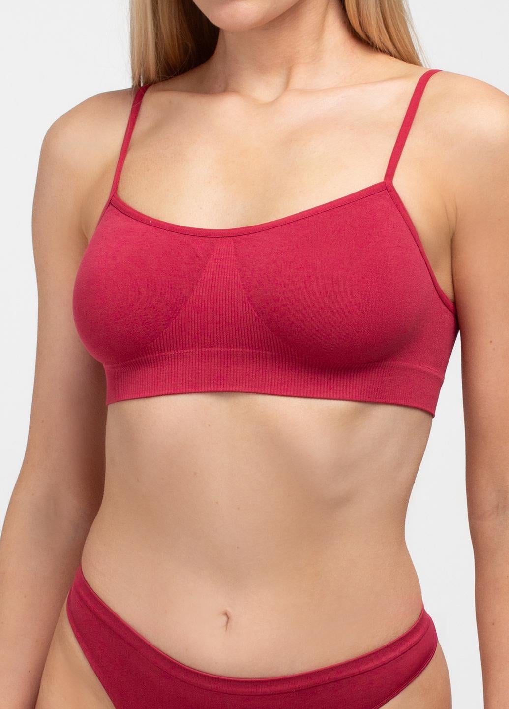 Топ бесшовный Giulia CAMI TOP на тонких бретелях L/XL Bordo/Winterberry (34531791)