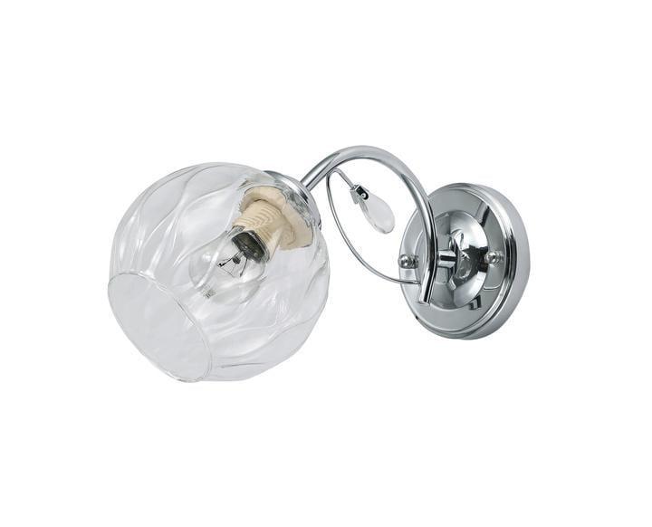 Бра настінне Valeso зі скляним плафоном Е27 IP20 G 07468/1W 40W Хром (28687827)