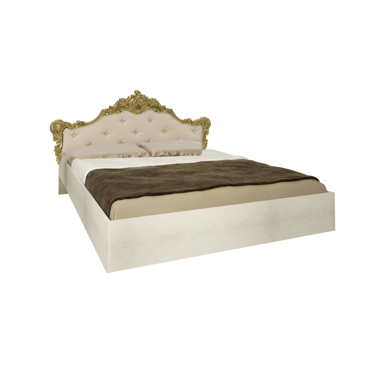 Ліжко Міро-Марк Victoria 160х200 см м'яка спинка Радика бежевий (VC-36-RB)