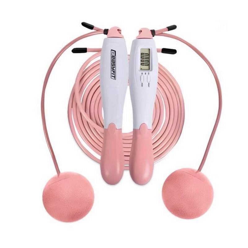 Скакалка скоростная EasyFit TwinRope со счетчиком 2,8 м Розовый (SP-382-B-37) Скакалка скоростная EasyFit TwinRope со счетчиком 2,8 м Розовый (SP-382-B-37)