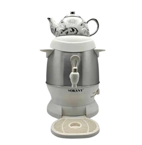 Электросамовар с заварником Sokany SK-SH-1068 4 л 1800 Вт Белый (30553905)