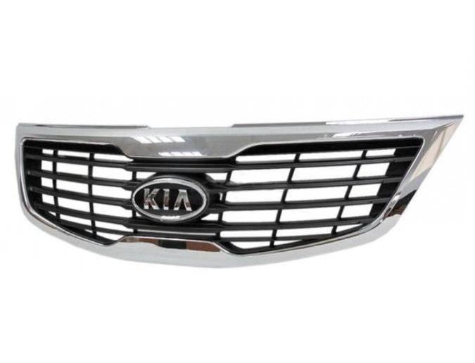 Решетка радиатора AVTM Kia Sportage 2010-2015 с рамкой металик без эмблемы Silver (184024990)