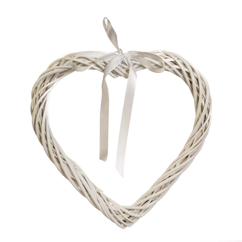 Вінок підвісний із лози Витончене серце 29х29 см 4 комплекти (5002-015)