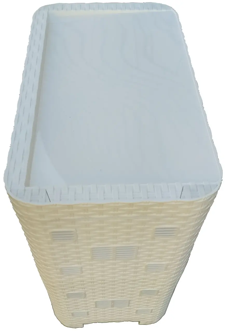 Этажерка пластиковая ПолимерАгро Ротанг на 3 яруса Белый (1392-БЛ) - фото 3 Этажерка пластиковая ПолимерАгро Ротанг на 3 яруса Белый (1392-БЛ) - фото 3