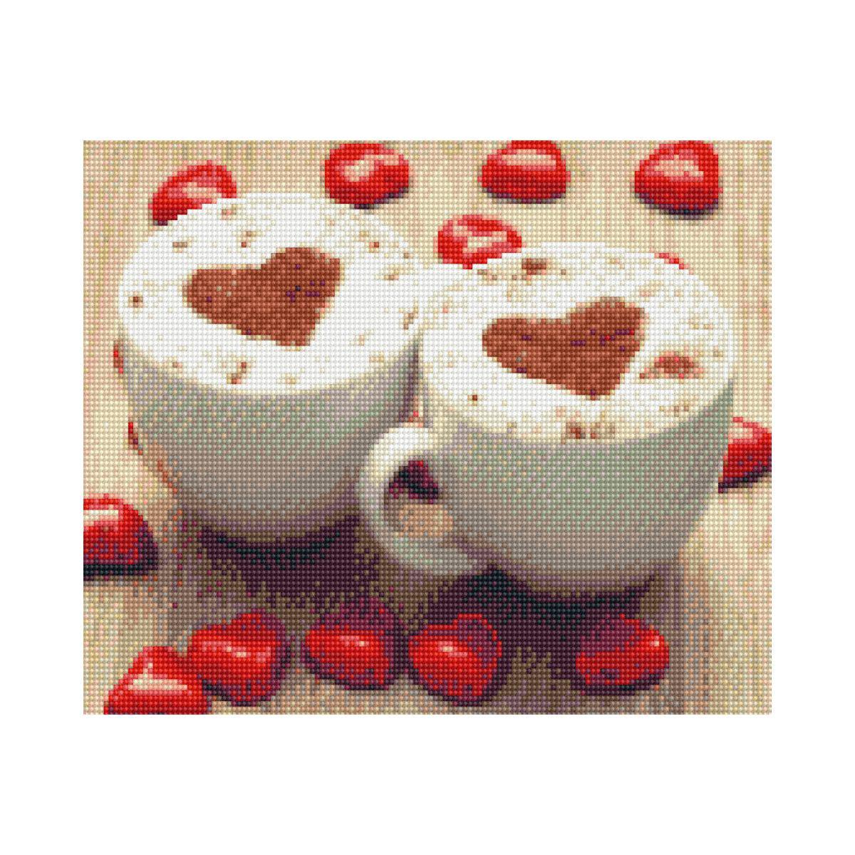 Алмазная мозаика Strateg Кофе для влюбленных 30х40 см (Str-HX052)