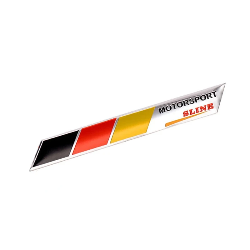 Эмблема алюминиевая флаг Германии Motorsport SLine 9,8х1,5 см (2036165728)