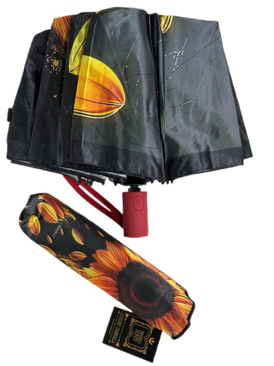 Зонтик женский автоматический Mario с цветочным принтом подсолнечник 12 спиц 4 сегмента (456/2) - фото 3 Зонтик женский автоматический Mario с цветочным принтом подсолнечник 12 спиц 4 сегмента (456/2) - фото 3