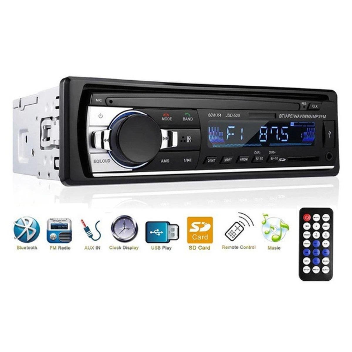 Магнітола 520 Вт Чорний (29164490) - фото 2