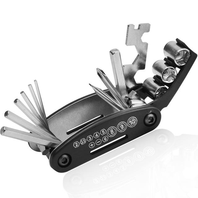 Мультитул велосипедный Clefers 16в1 Черный (28061933) - фото 2 Мультитул велосипедный Clefers 16в1 Черный (28061933) - фото 2