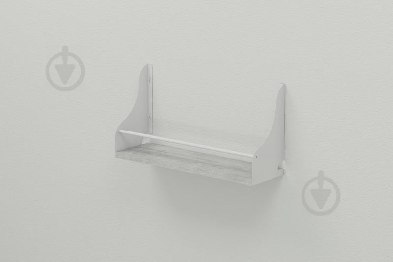 Полка настенная Ferrum-decor Изи 260x700x150 металл Белый ДСП Урбан Лайт 16 мм (IZI0056)