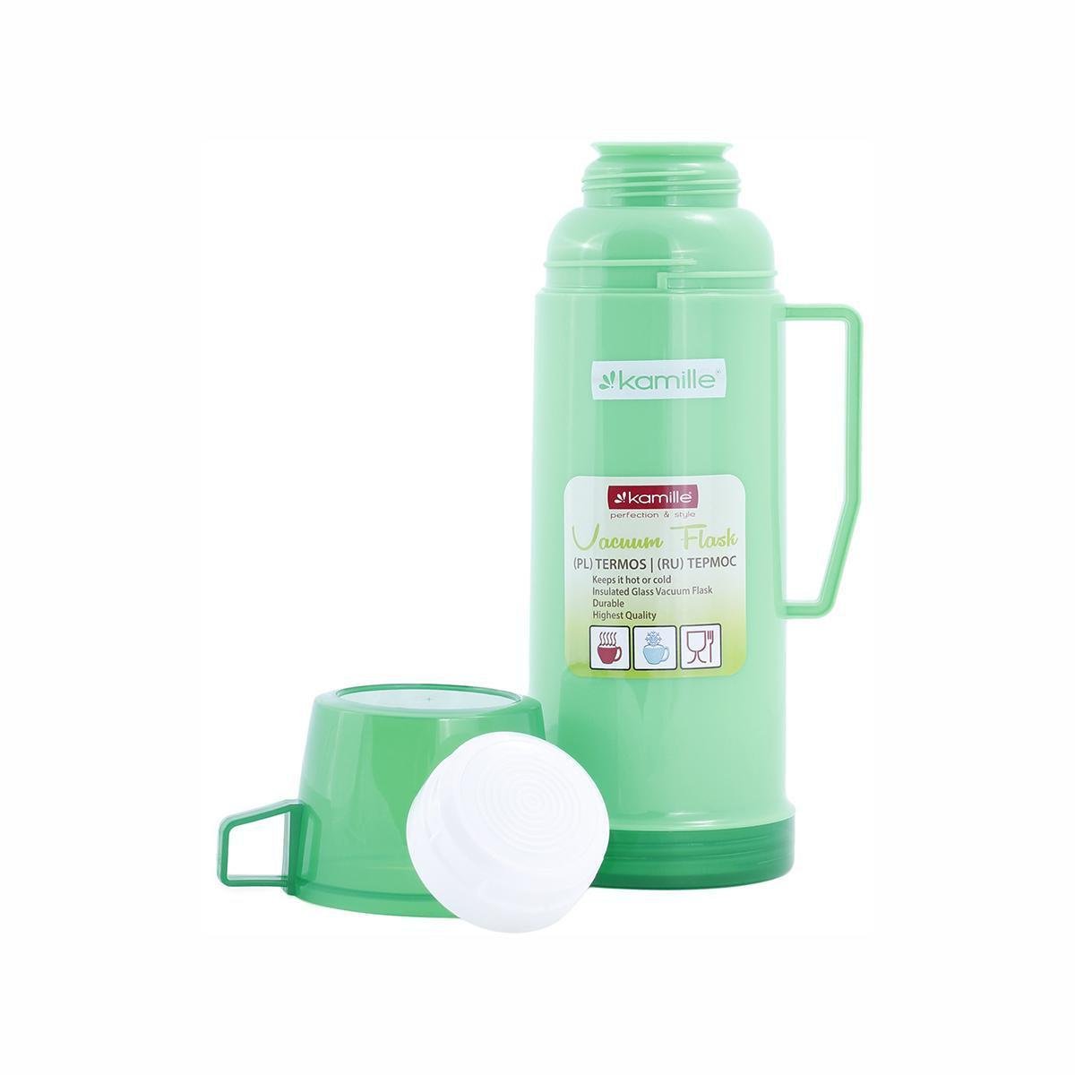 Термос Kamille зі скляною колбою 600 мл Зелений (2071) - фото 3 Термос Kamille зі скляною колбою 600 мл Зелений (2071) - фото 3