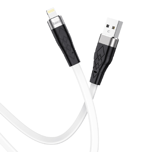 Кабель Hoco Lightning Angel flat silicone data cable X53 2,4 A 1 м Black (546188) Кабель Hoco Lightning Angel flat silicone data cable X53 2,4 A 1 м Black (546188)