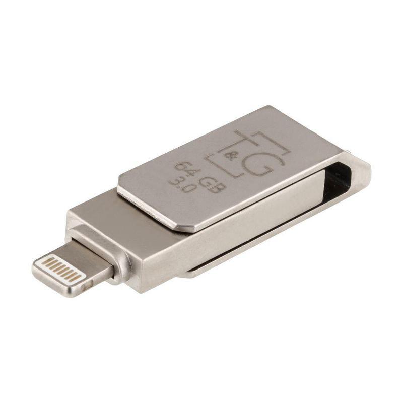 Флэш-драйв T&G 008 Metal series USB 3.0 Lightning 64GB Серебряный (00000053320_1) - фото 2