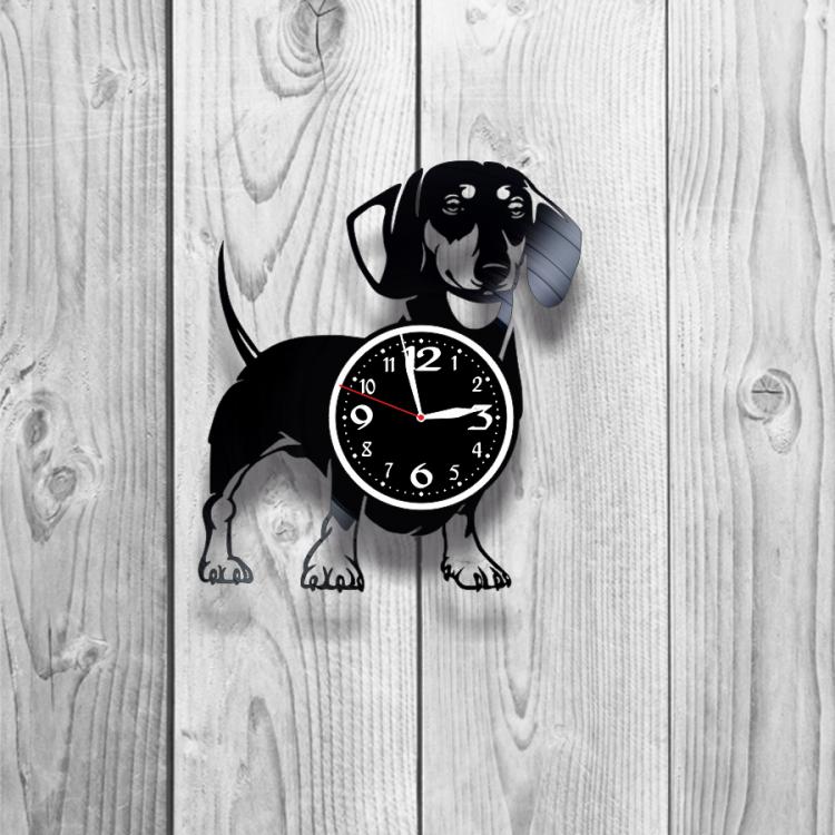 Часы настенные Такса 0142 из виниловой пластинки