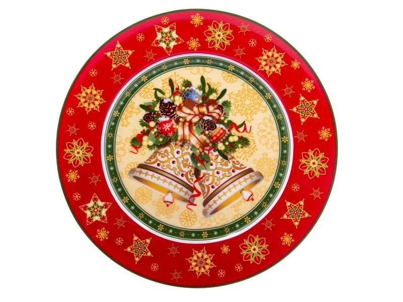 Тарелка десертная Lefard Christmas Collection 986-135 фарфоровая 21 см
