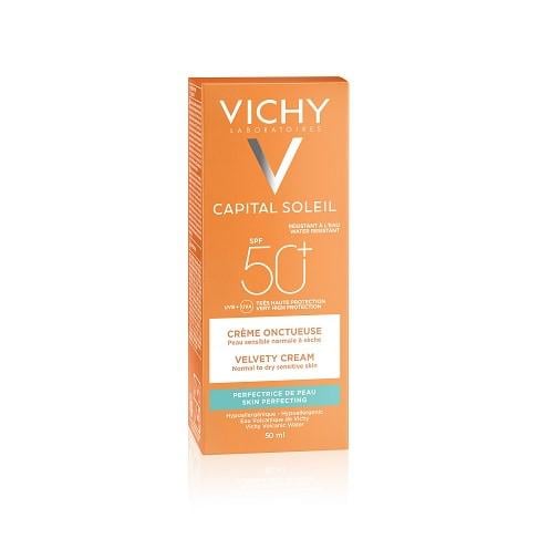 Сонцезахисний крем для обличчя потрійної дії Vichy Ideal Soleil Velvety Cream SPF 50+ (2558089395)