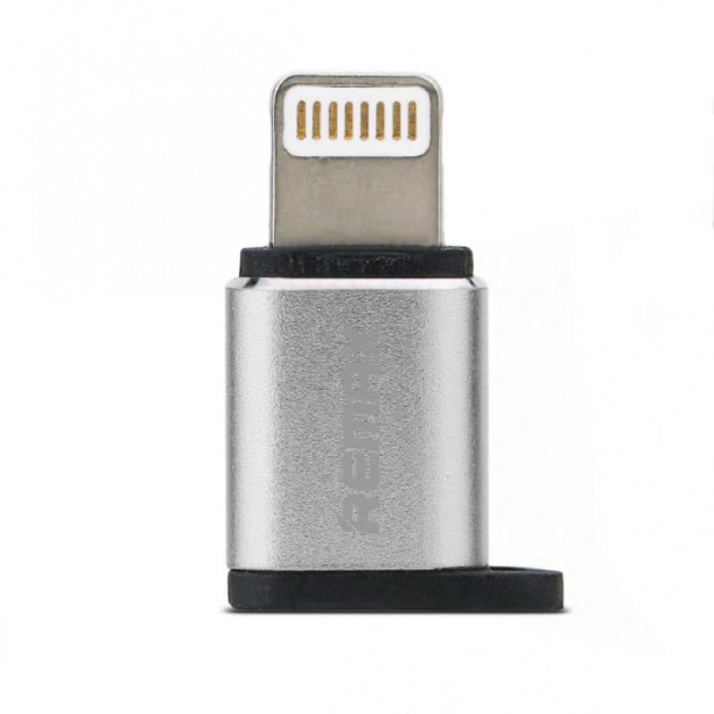 Перехідник Remax RA-USB2 MicroUSB на Lightning Сріблястий