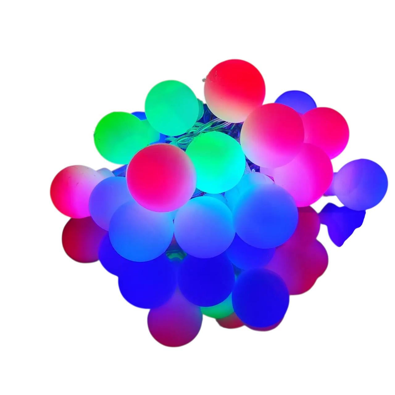 Гирлянда-нить диодная Воздушный шар Матовые 20LED от сети 3,6 м Разноцветный (7G-F-7726)