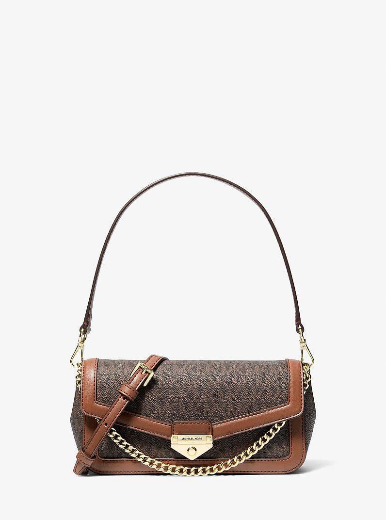 Жіноча сумка-трансформер Michael Kors Soho Signature Logo через плече Коричневий (38427268)