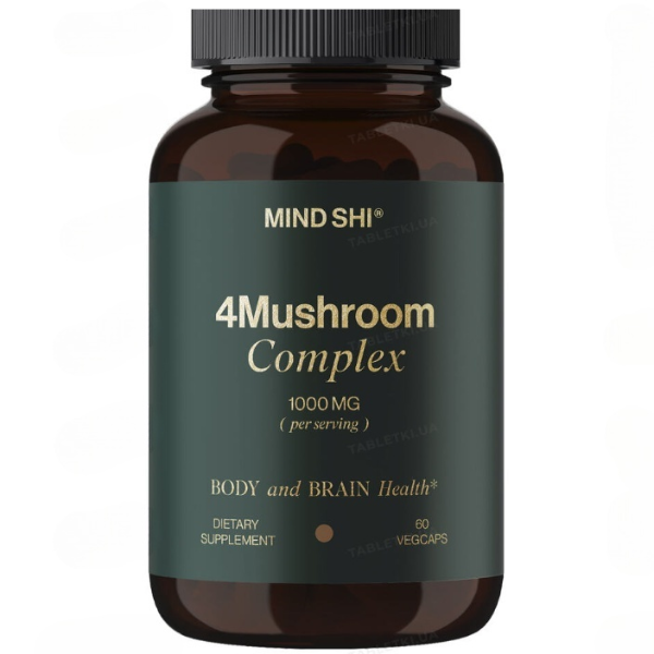 Комплекс грибів MIND SHI 4Mushroom Complex 1000 мг 60 капсул Комплекс грибів MIND SHI 4Mushroom Complex 1000 мг 60 капсул