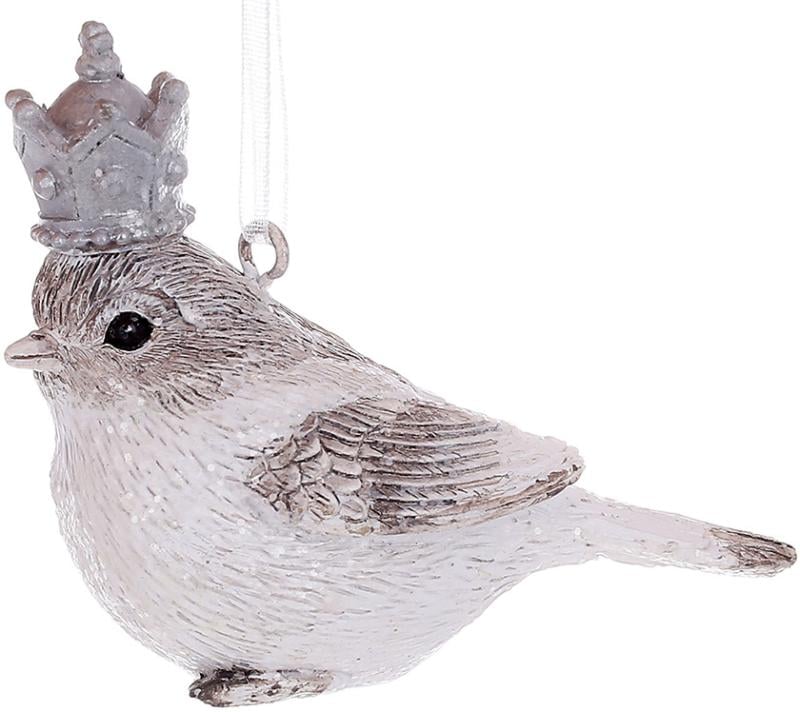 Фигурки Птичка в короне полистоун 12 шт. 6,5 см