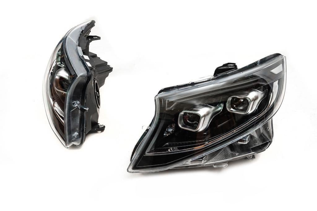 Фари передні GBT LED дизайн 2025 року для Mercedes Vito/V-class W447 2014- рр. полікарбонат Хром 2 шт. (131660)