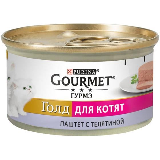 Консерви Gourmet Gold паштет з яловичиною для кошенят 85 г