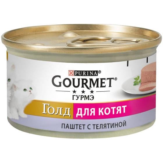 Консервы Gourmet Gold паштет с говядиной для котят 85 г