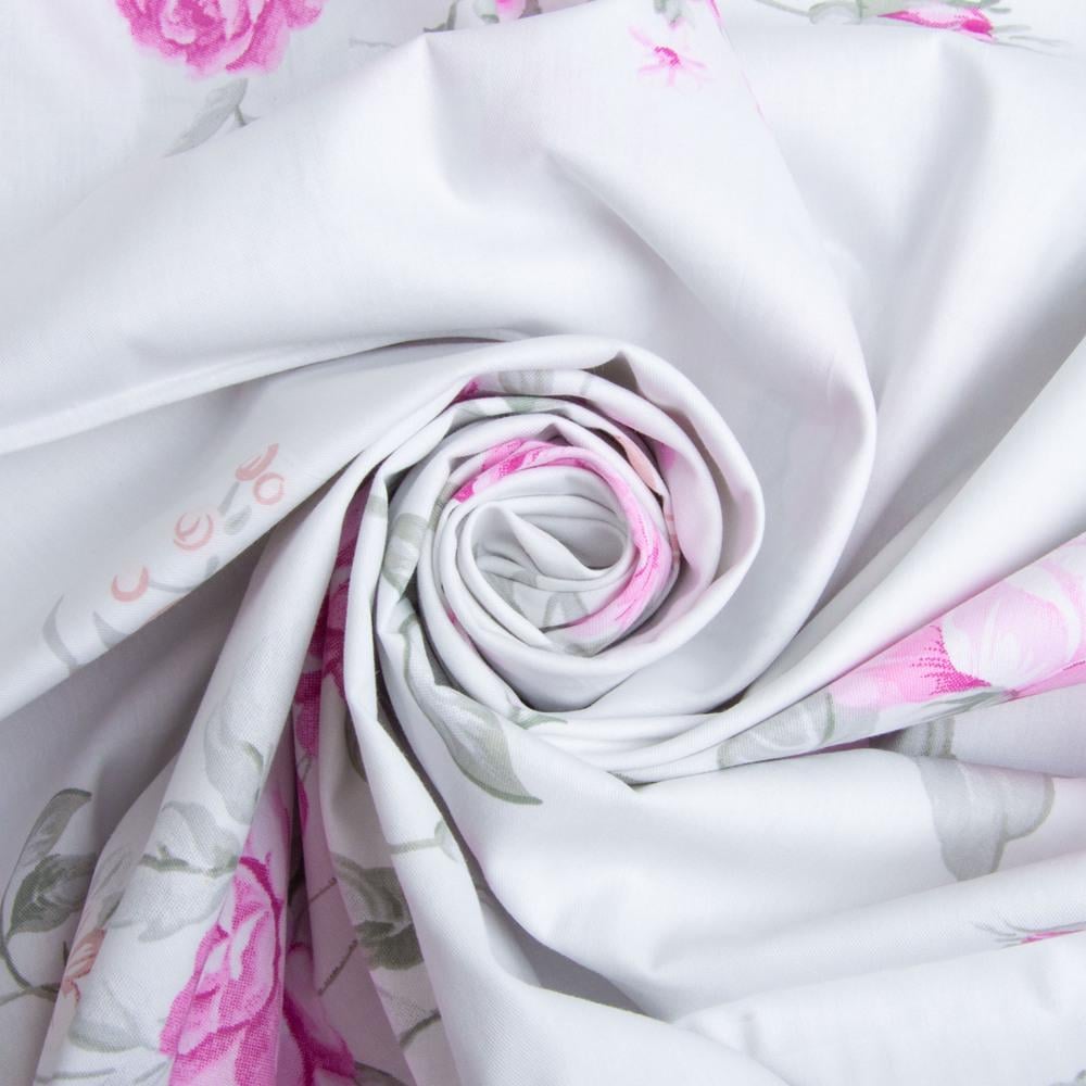 Ткань хлопок сатин для постельного белья ВТ-411-A роуз 120 гр/м2 Розовый (26811)