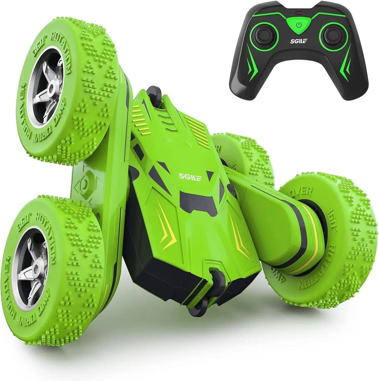Автомобиль SGILE RC Stunt Car Toys с дистанционным управлением двухсторонним вращением