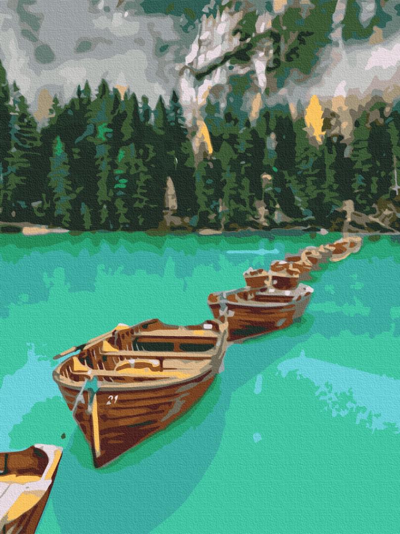 Картина по номерам Brushme Цепочка лодок 30x40 см (RBS51426)