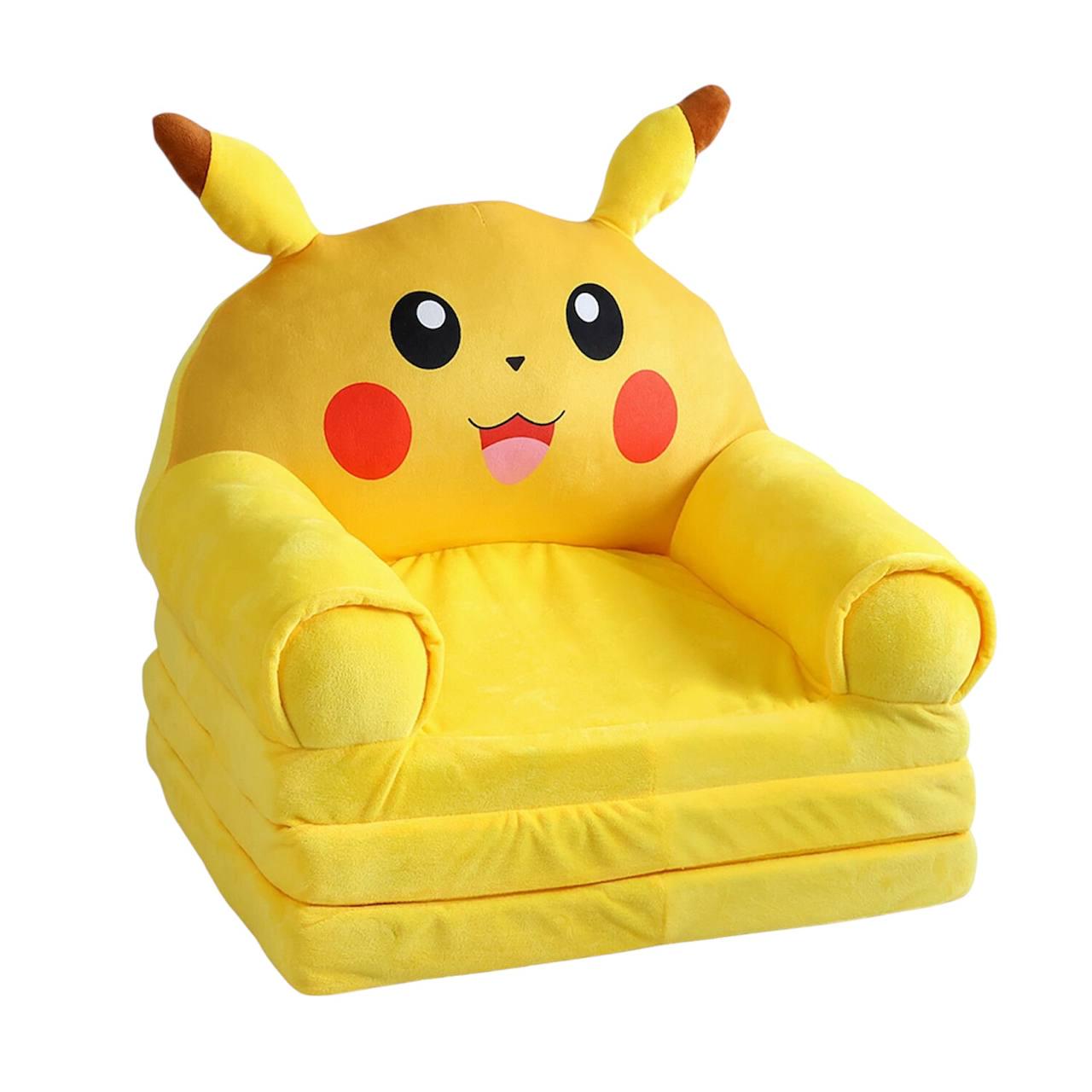 Детское кресло-кровать «Пикачу» К54138 раскладное 50х38х43 см/разложенное 120 см Желтый Детское кресло-кровать «Пикачу» К54138 раскладное 50х38х43 см/разложенное 120 см Желтый