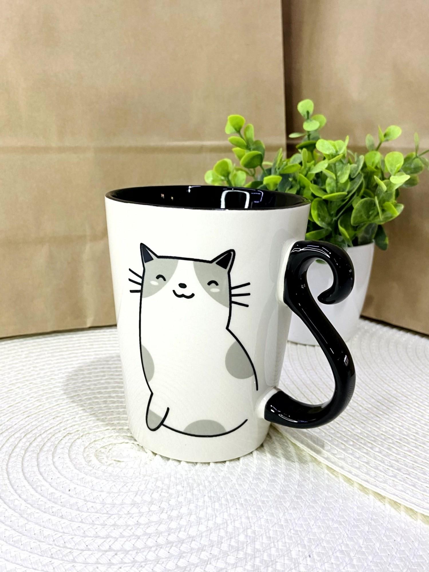 Чашка керамическая Black Cat 4 330 мл Белый (76750771)