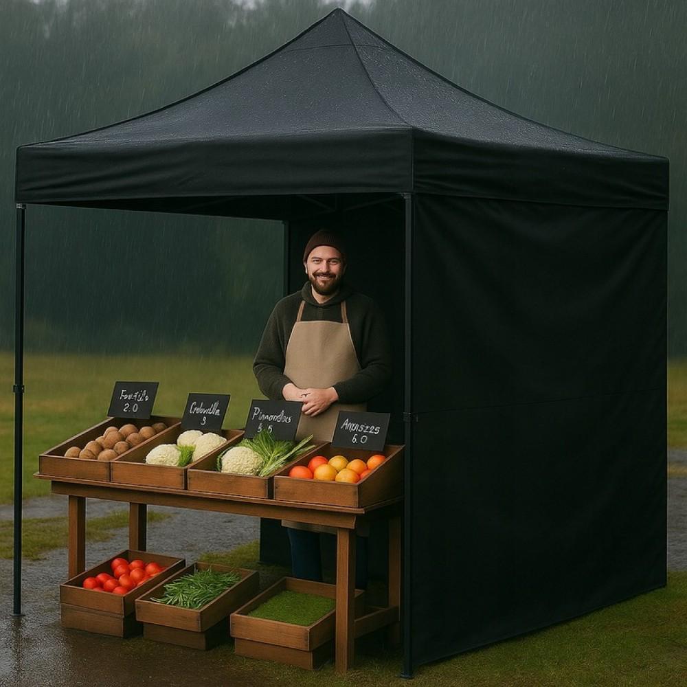 Намет павільйон розсувний Bonro B-9004 з стінками 2,9х2,9 м Чорний (42400987) - фото 10 Намет павільйон розсувний Bonro B-9004 з стінками 2,9х2,9 м Чорний (42400987) - фото 10