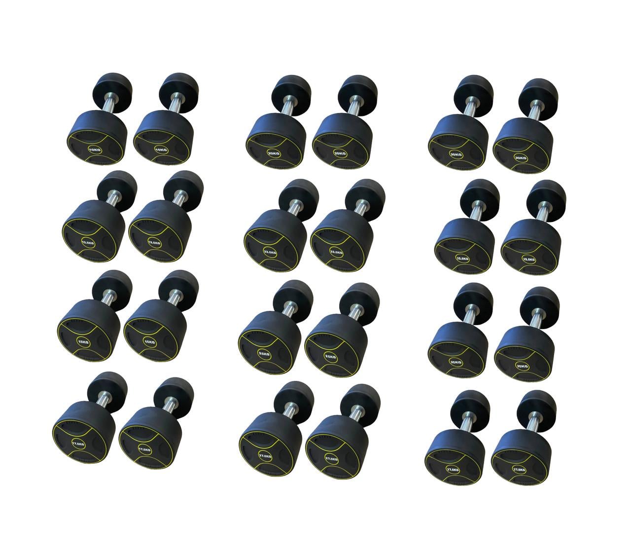 Гантельный ряд уретановый Generation Fitness FF51D4B 10/37,5 кг 12 пар/570 кг (23715774)