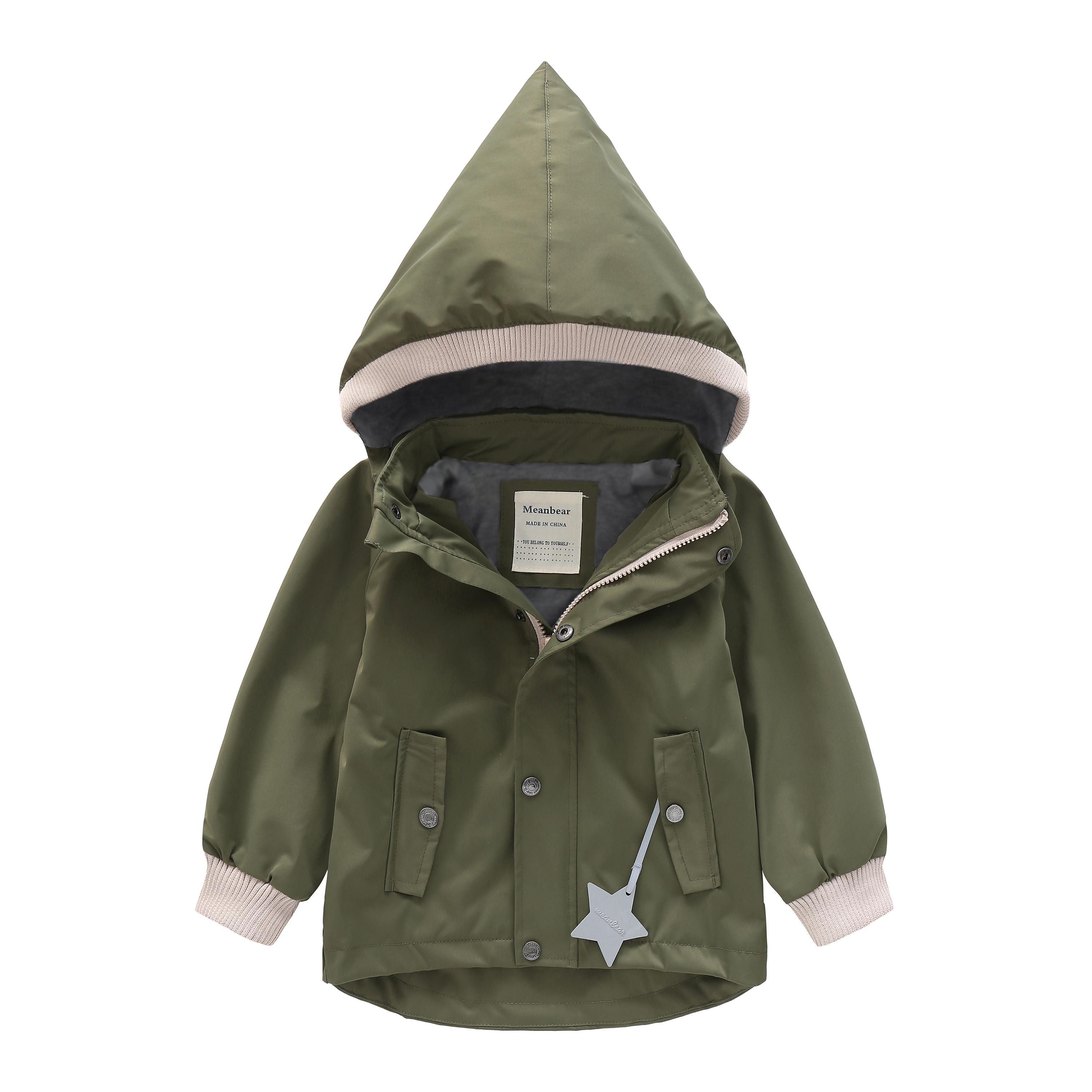 Куртка для мальчика Meanbear демисезонная с капюшоном р. 110 Хаки (59496)