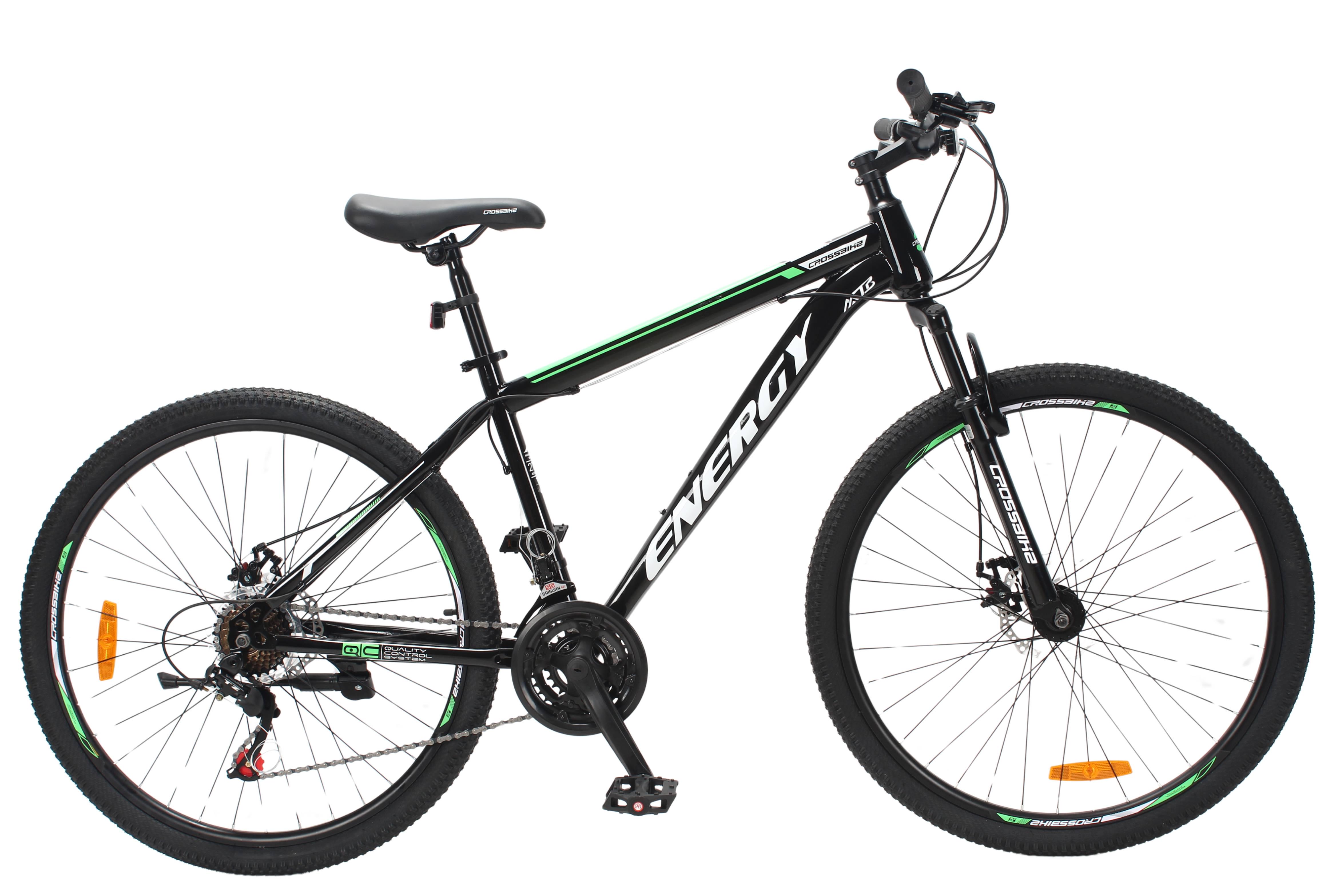 Велосипед CrossBike Energy 27,5" 17" Черно-зеленый Велосипед CrossBike Energy 27,5" 17" Черно-зеленый