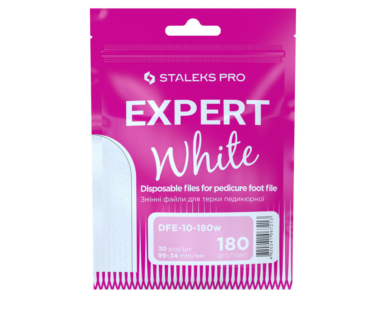 Файли змінні Staleks Pro Expert 10 для тертя педикюрної 180 grit 30 шт. Білий (2669584240)