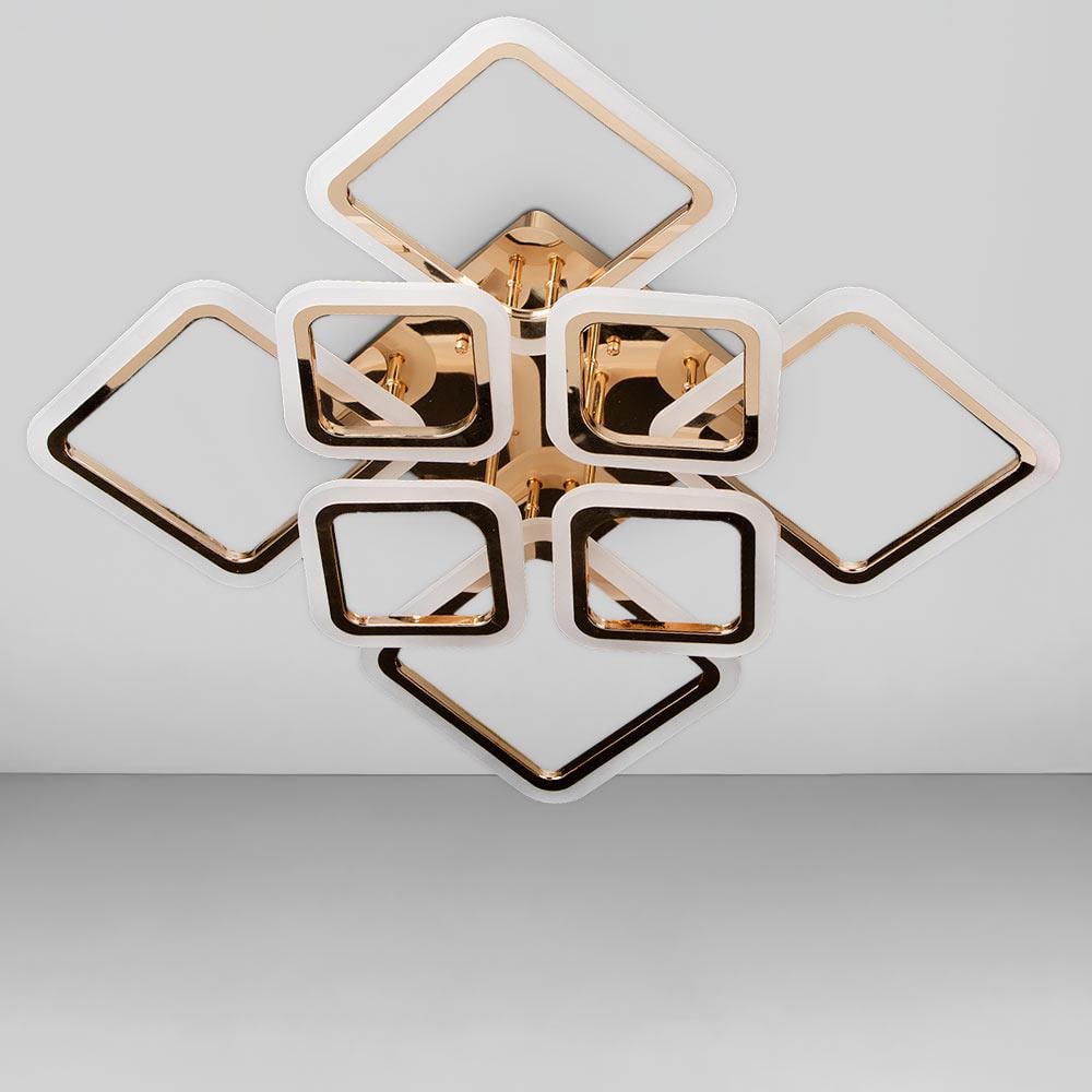 Люстра потолочная светодиодная Led Light House SL-18183/4/4 FG Dimmer 3000-6000К 140х600х610 мм Золотой