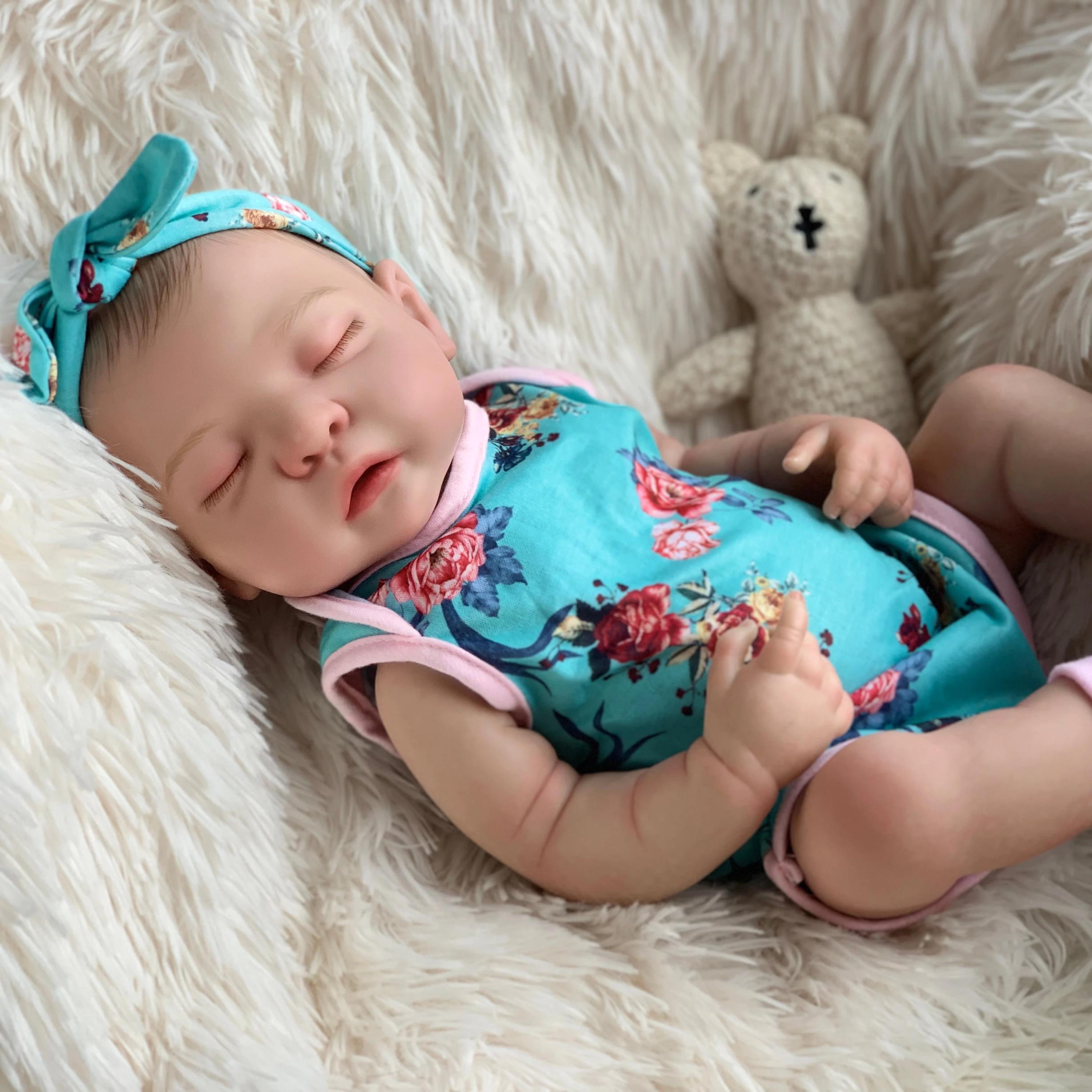 Кукла коллекционная силиконовая Reborn анатомическая новорожденная девочка младенц Кенди виниловая 50 см