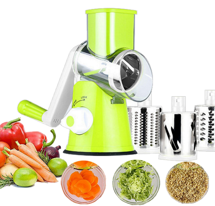 Овощерезка универсальная механическая Tabletop Drum Grater 3 насадки (Eur9700) - фото 5