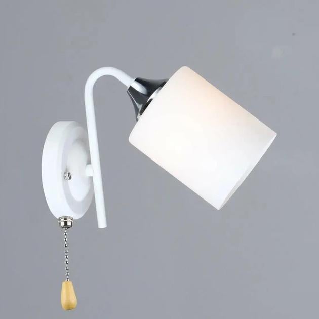 Бра настінне Valeso з вимикачем одинарне Е27 IP20 B N6641/1W WT+CR Білий/Хром (28686989)