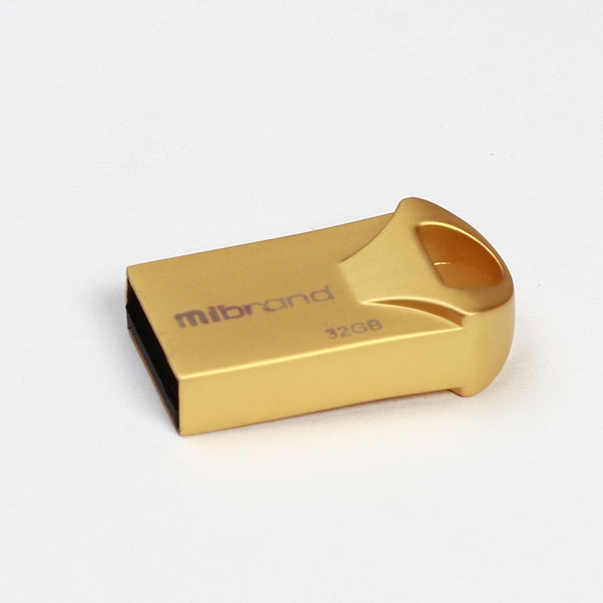 Флеш-пам'ять Mibrand Hawk 32 Гб Gold (MI2.0/HA32M1G)