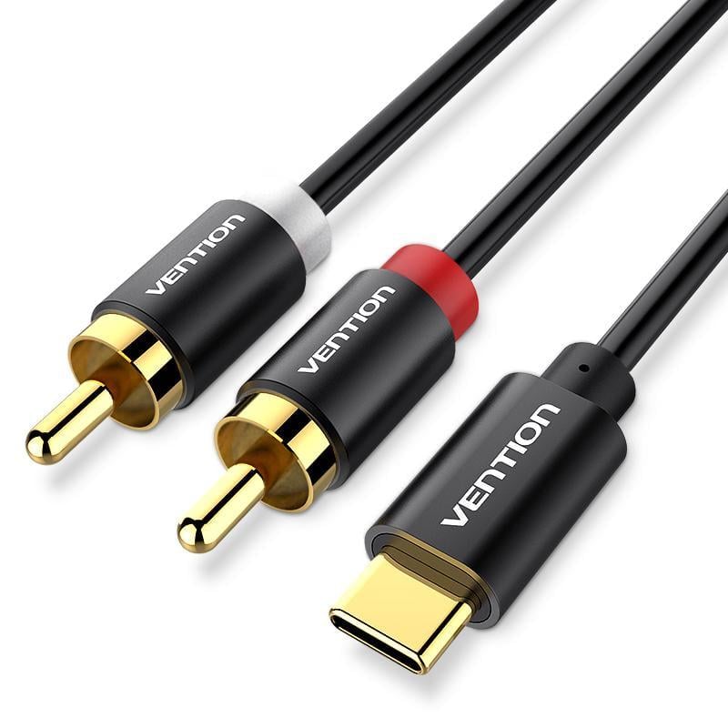 Аудиокабель USB-C/2RCA Vention 1,5 м Черный (BGDBG)