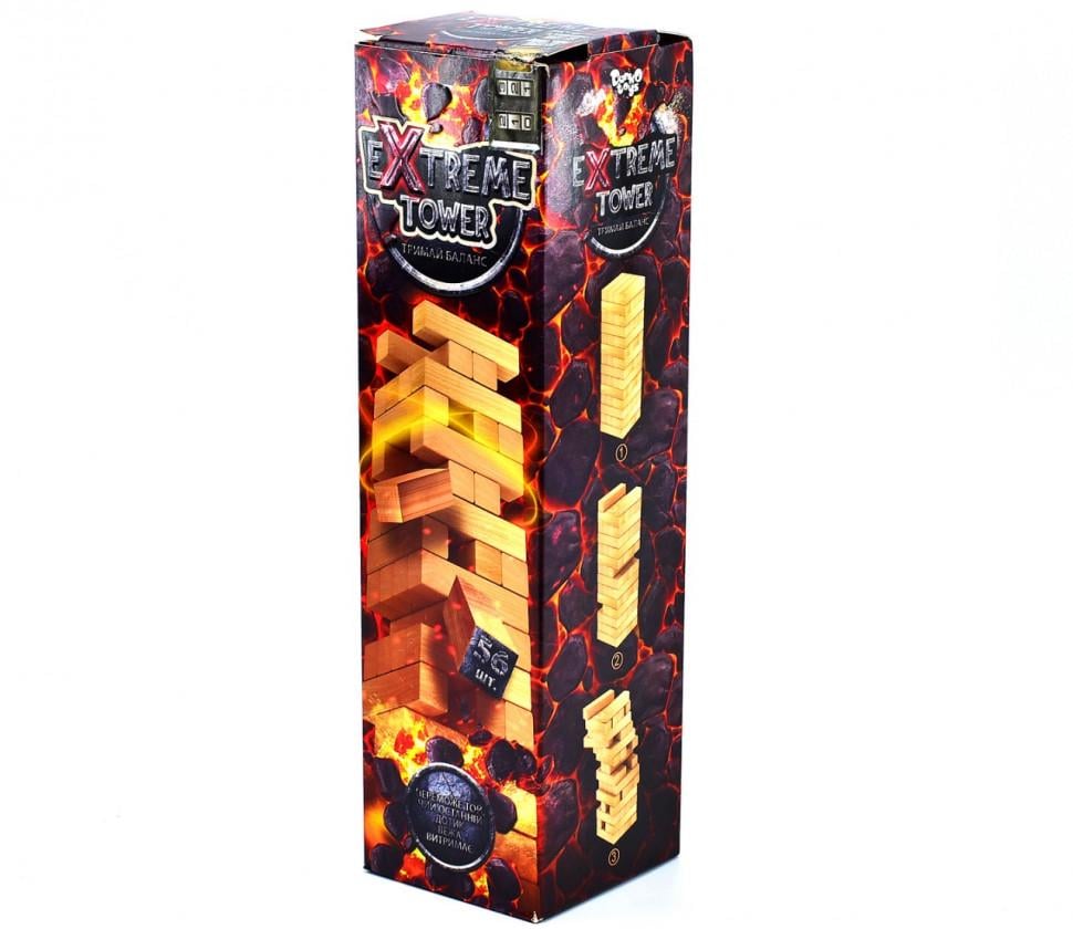 Настільна гра Danko Toys Vega EXTREME TOWER Дженга з дерева Бежевий (150-98-XTW-01-01U)