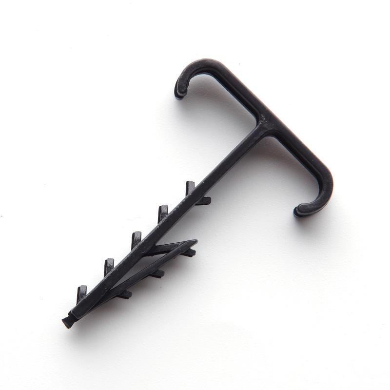 Дюбель-елка Apro двойная для плоских проводов 12х5 мм 100 шт. Черный (FT-2125B)