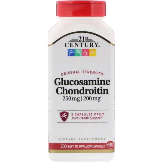 Препарат для суглобів і зв'язок 21st Century Glucosamine Chondroitin 250/200 mg 200 Caps (000000189)